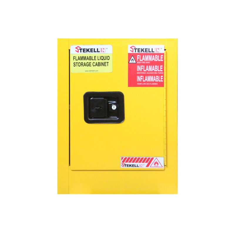 Armoire de sécurité inflammable de comptoir, 4 gallons, jaune, Type porte manuelle/à fermeture automatique (4 Gal/15 L)