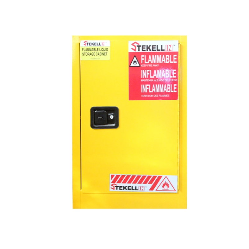 Armoire de sécurité compacte inflammable, 12 gallons, jaune, Type porte manuelle/à fermeture automatique (12 Gal/45 L)