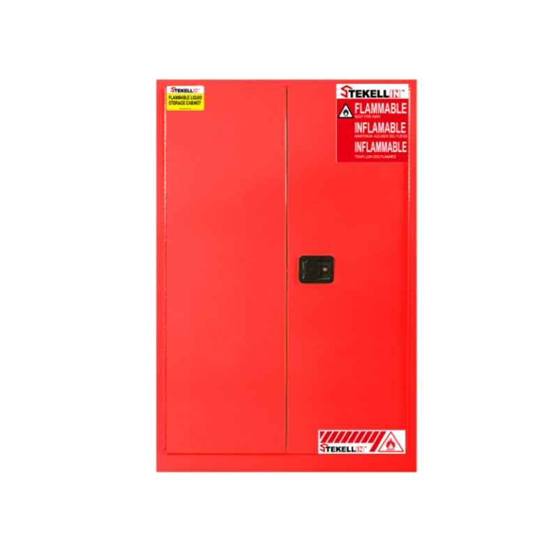 Armoire de sécurité Combustible, 45 gallons, rouge, porte Double, Type porte manuelle/à fermeture automatique (45 Gal/170 L)