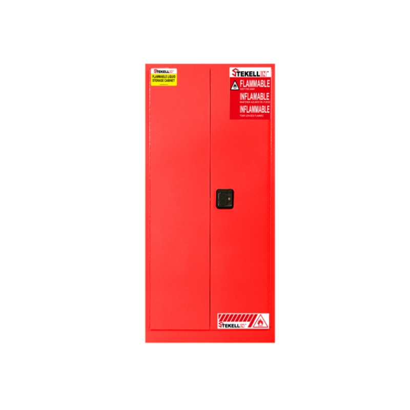 Coffret de sécurité Combustible, 60 gallons, rouge, porte Double, Type porte manuelle/à fermeture automatique (60 Gal/227 L)