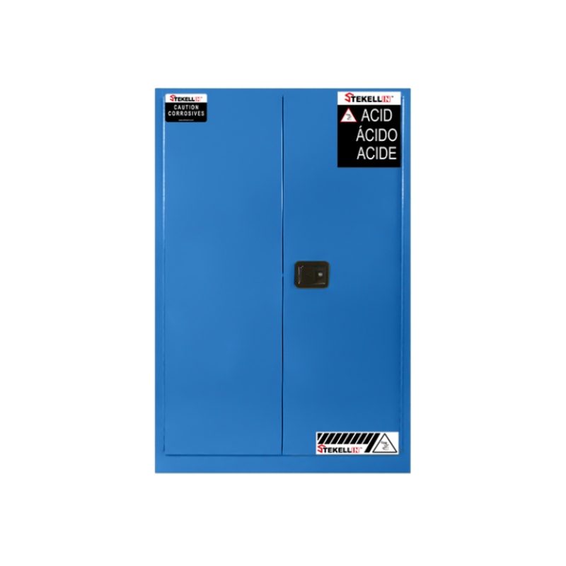 Armoire de sécurité Corrosive/ acide, 45 gallons, jaune, porte Double, Type de porte manuelle/à fermeture automatique (45 Gal/170 L)