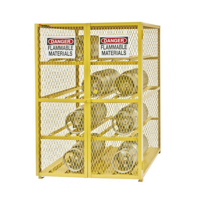 Cages de stockage de bouteilles de gaz de GPL, 16 cylindres horizontaux