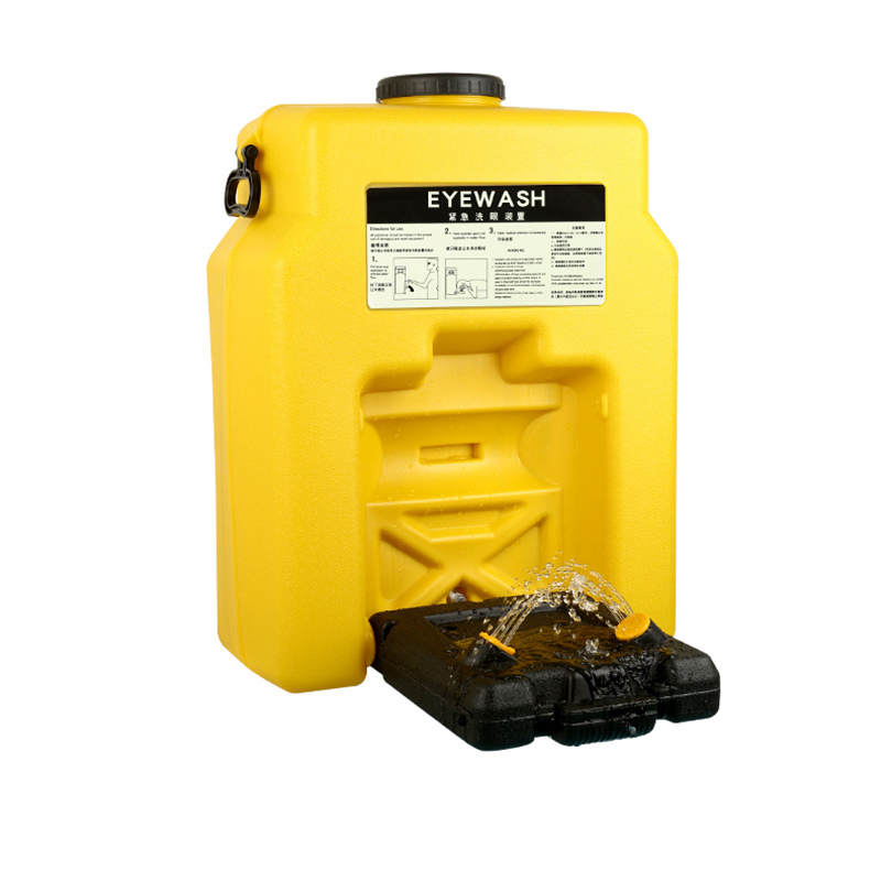 Eyewash Portable d’urgence, autonome 14G/53L, jaune, avec/sans chariot Mobile