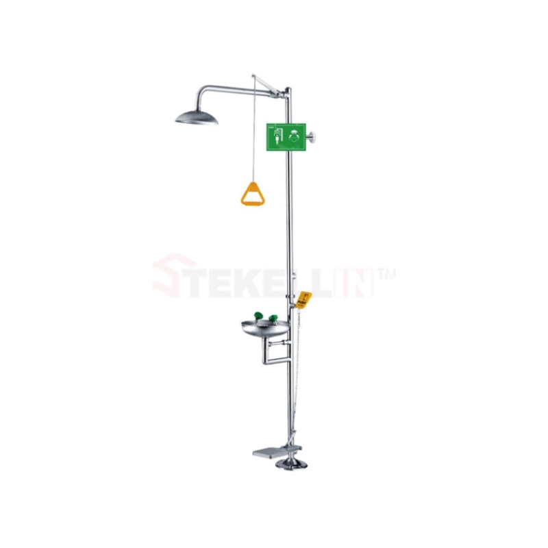 Combinaison douche d’urgence et lavage des yeux, acier inoxydable avec/sans ABS enduit