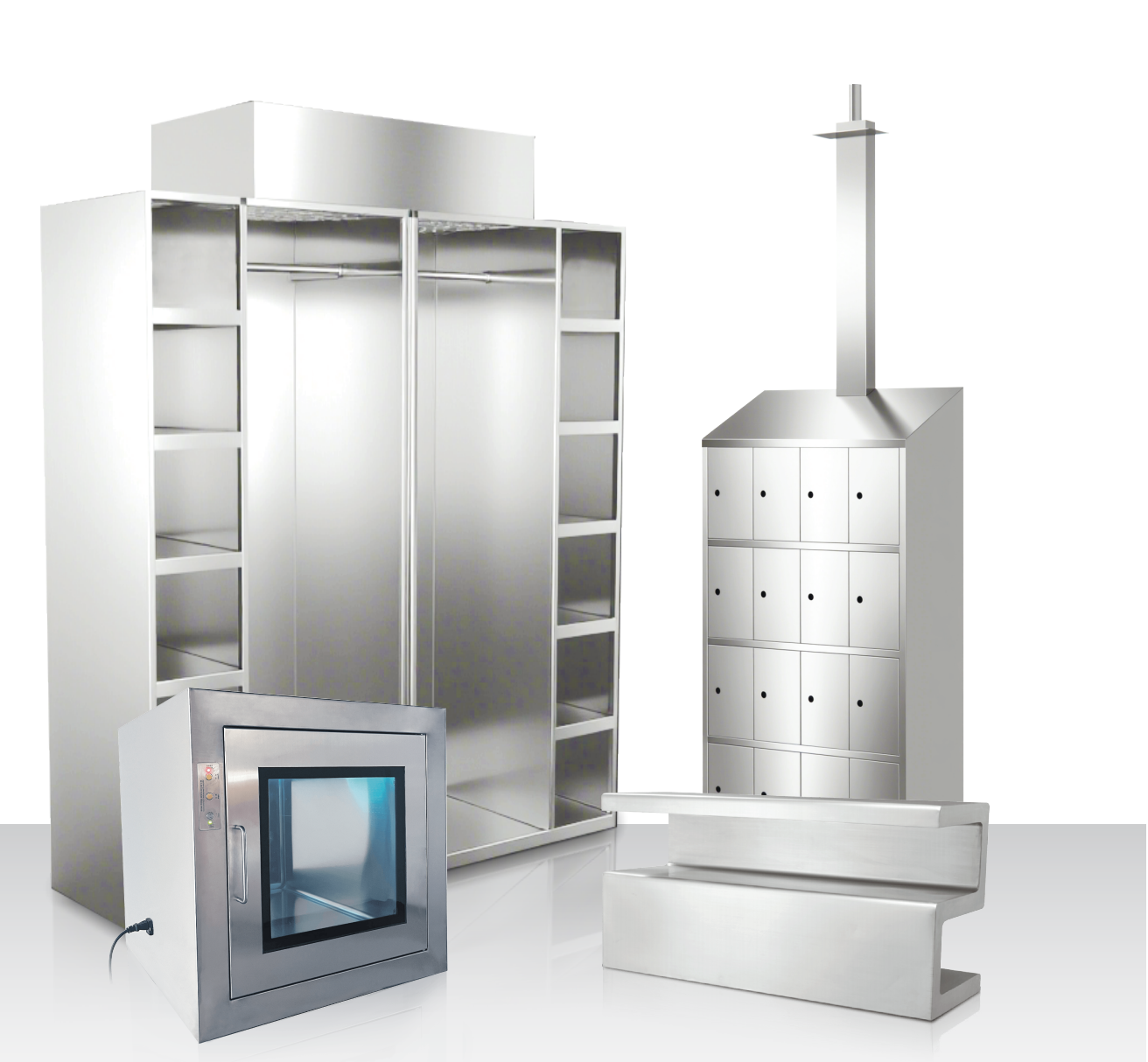 Salle blanche meubles en acier inoxydable